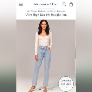 Abercrombie & Fitch Ultra High Rise 90s Straight Jean | size 30S